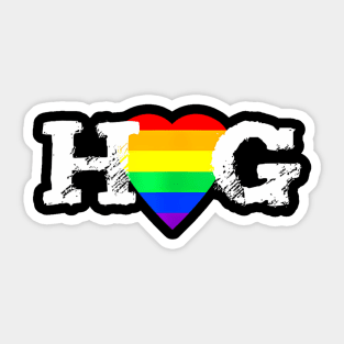 HAG Ally  Heart I love the gay community LGBTQ+ Sticker